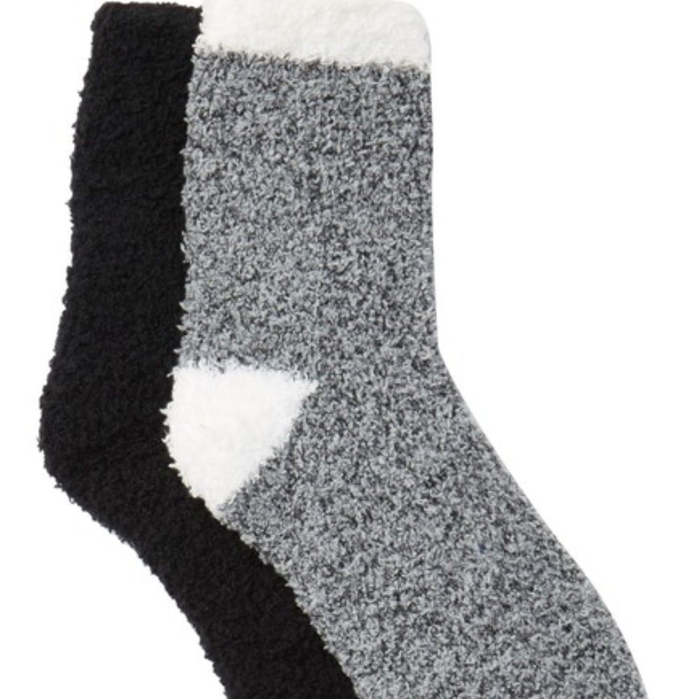 Free Press Fuzzy Socks Micro Crew Pack of 2